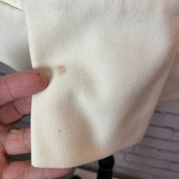 Fabletics Womens Modern Cream Fleece Pullover Sweatshirt Thumb Holes Size Medium - Picture 8 of 12